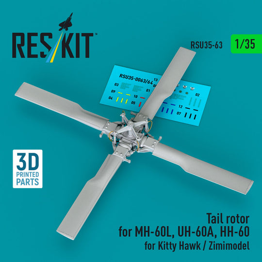 Tail rotor for MH-60L, UH-60A, HH-60 for Kitty Hawk / Zimimodel (3D Printed)