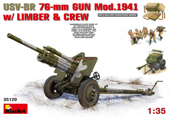 USV-BR 76-mm Gun Mod.1941 w/Limber & Crew