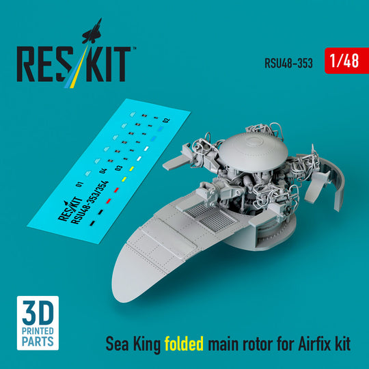 Sea King folded main rotor for Airfix kit (3D printed)
