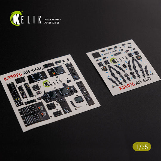 AH-64D Apache interior 3D decals for Meng kit