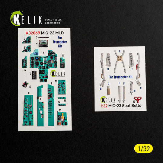 MiG-23 MLD - interior 3D decals for Trumpeter