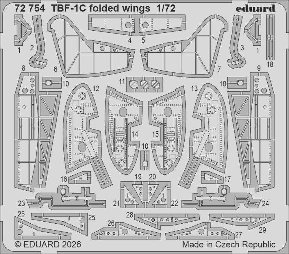TBF-1C folded wings for Hobby Boss