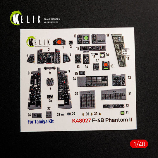 F-4B interior 3D decals for Tamiya kit