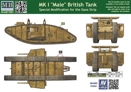 MK I Male British tank,Special modificat