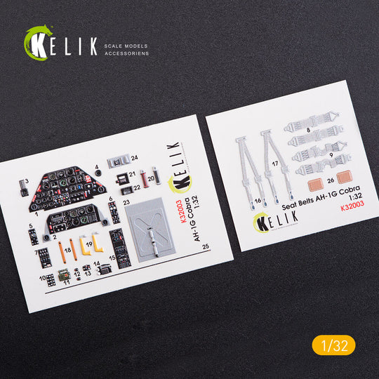 AH-1G Cobra interior 3D decals for ICM kit