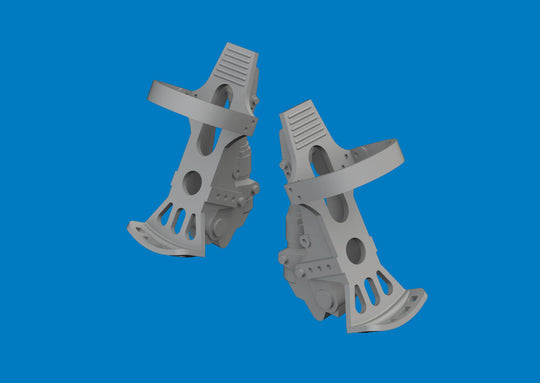 Bf 109G-5/6 rudder pedals PRINT for Airfix