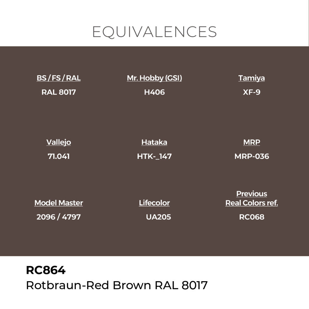 Real Colors: Rotbraun-Red Brown RAL 8017 17 ml.