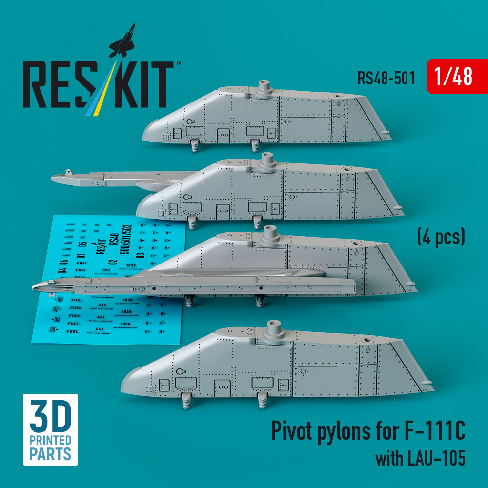 Pivot pylons for F-111C with LAU-105 (4 pcs) (3D Printed)