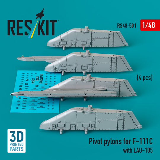 Pivot pylons for F-111C with LAU-105 (4 pcs) (3D Printed)