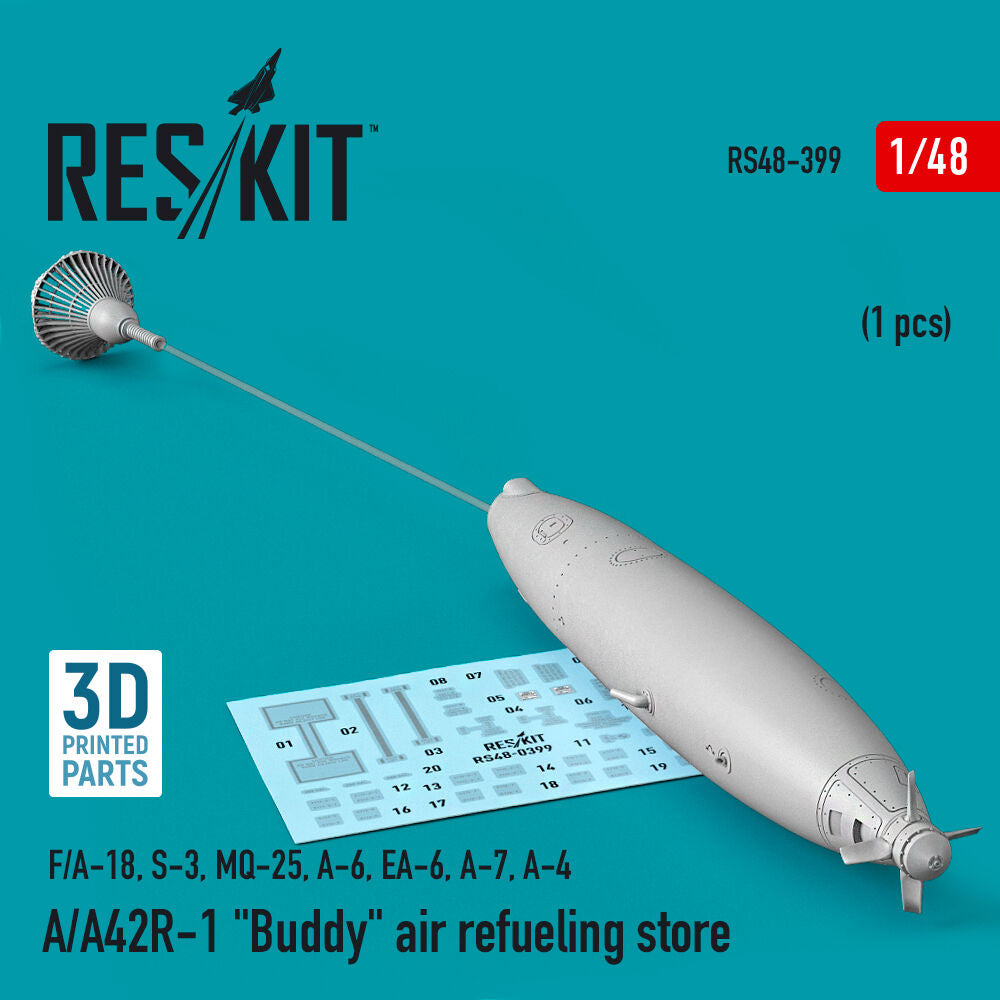 A/A42R-1 Buddy air refueling store (1 pcs) (F/A-18, S-3, MQ-25, A-6, EA-6, A-7, A-4) (3D Printed)