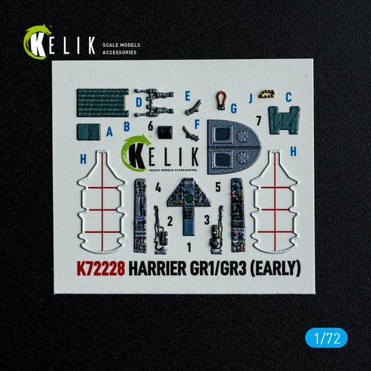 Harrier Gr1/Gr3 (Early) - interior 3D decals for Italeri kit