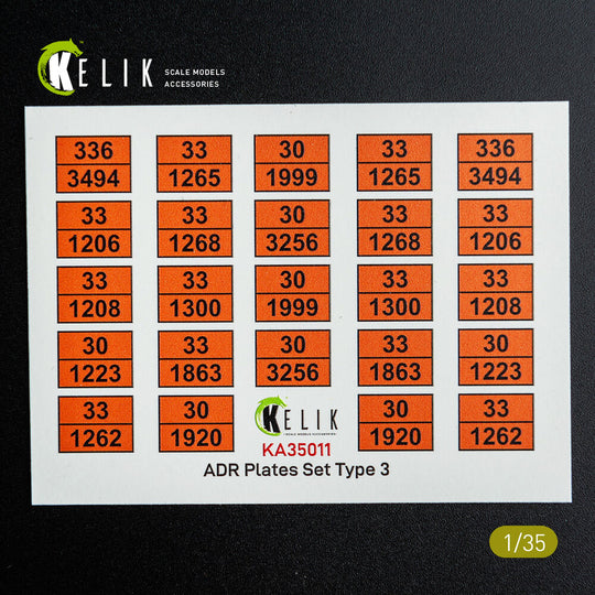 ADR Plates Set Type 2 - Decal for models