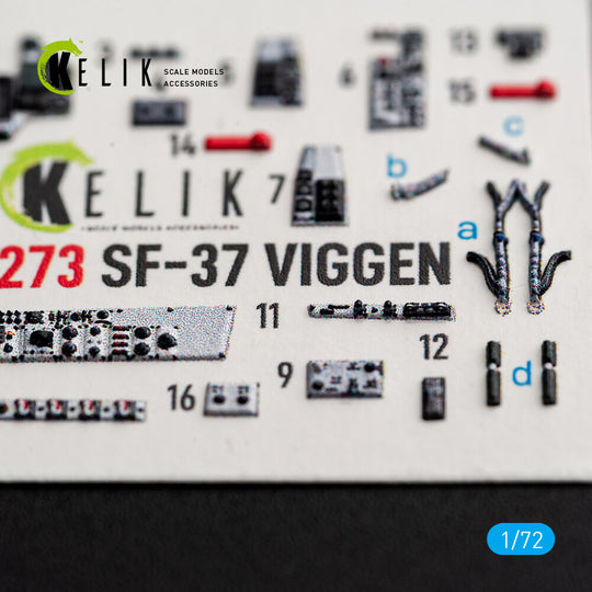 SF-37 Viggen - interior 3D decals for Special Hobby