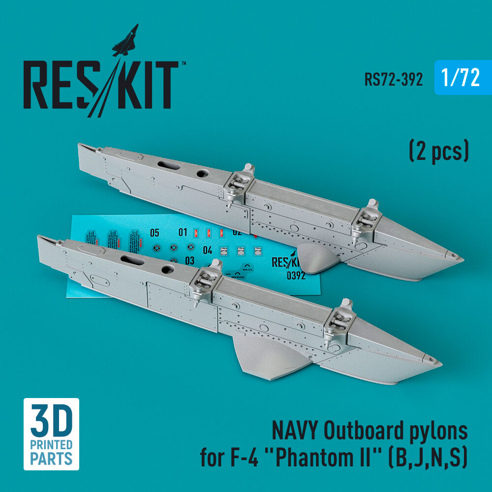 NAVY Outboard pylons for F-4 Phantom II (B,J,N,S) (2 pcs) (3D Printed)