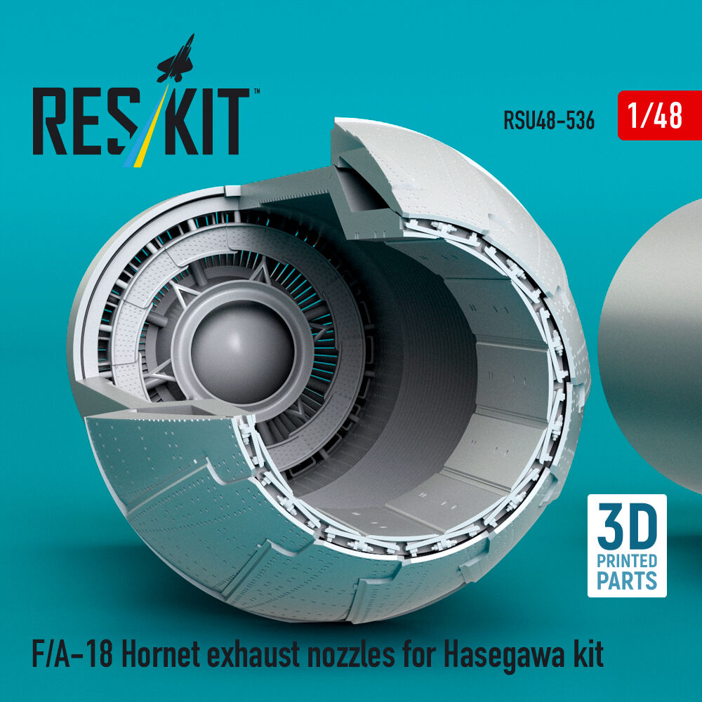 F/A-18 Hornet exhaust nozzles for Hasegawa kit (3D Printed)