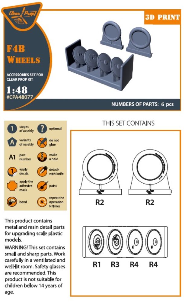 F4B Wheels set for CP kits