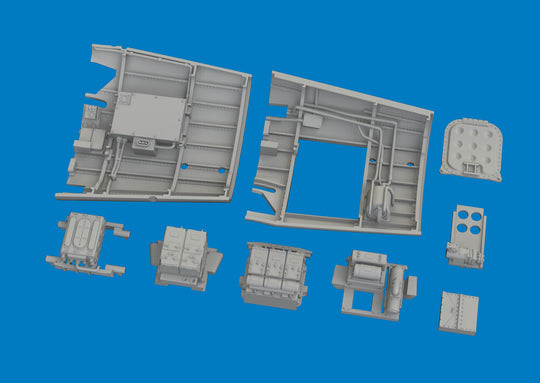 P-40K radio compartment PRINT for Eduard