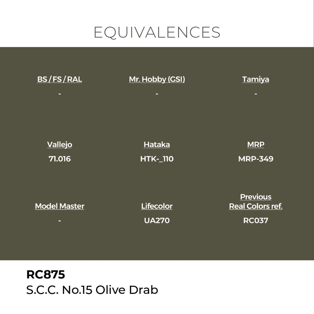 Real Colors: S.C.C. No.15 Olive Drab 17 ml.