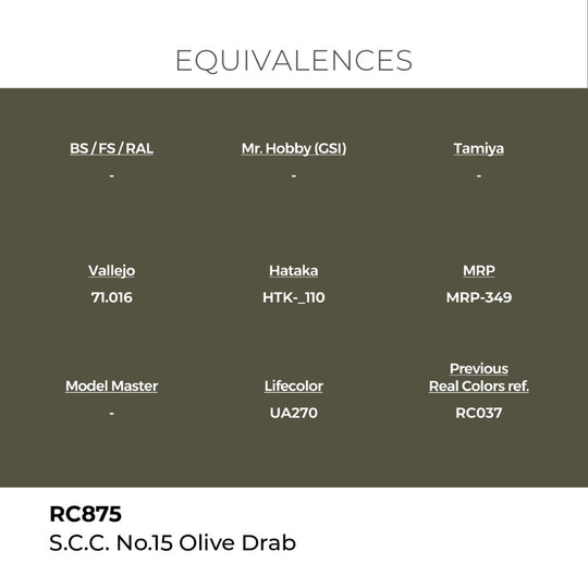 Real Colors: S.C.C. No.15 Olive Drab 17 ml.