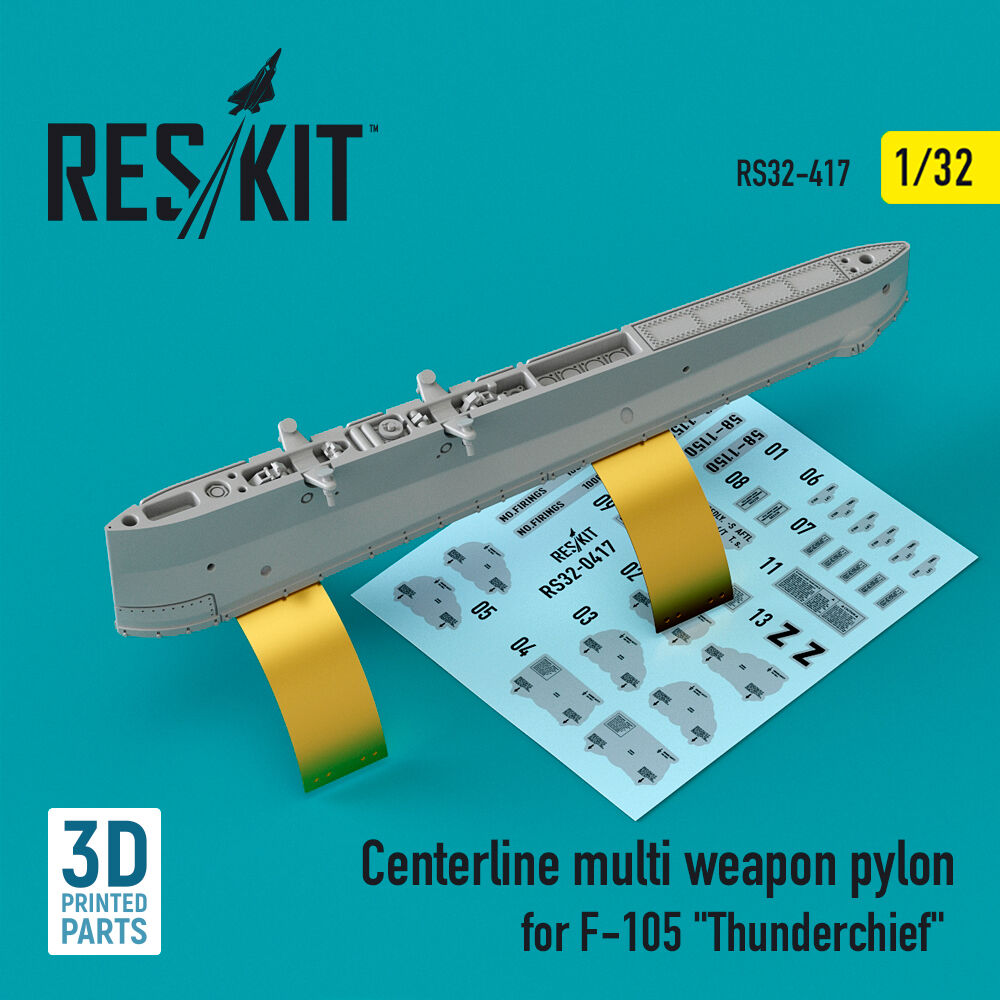 Centerline multi weapon pylon for F-105 Thunderchief (3D Printed)