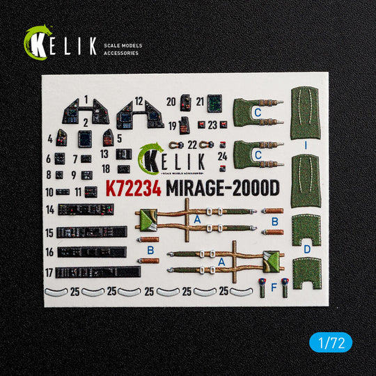 Mirage-2000D - interior 3D decals for Dream Model