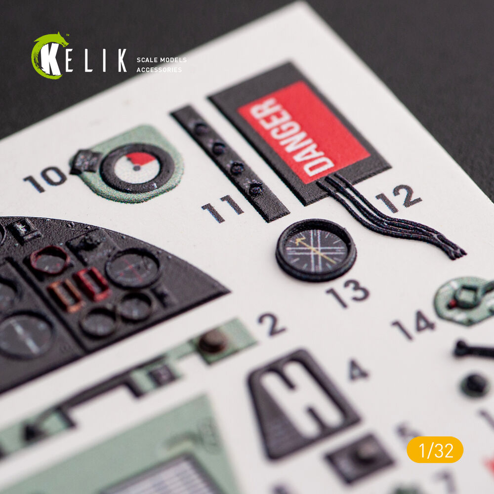 Hawker Hurricane Mk.IIB - Interior 3D Decal for Revell kit