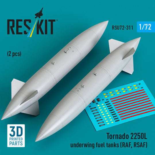 Tornado 2250L underwing fuel tanks (RAF, RSAF) (2 pcs) (3D Printed)