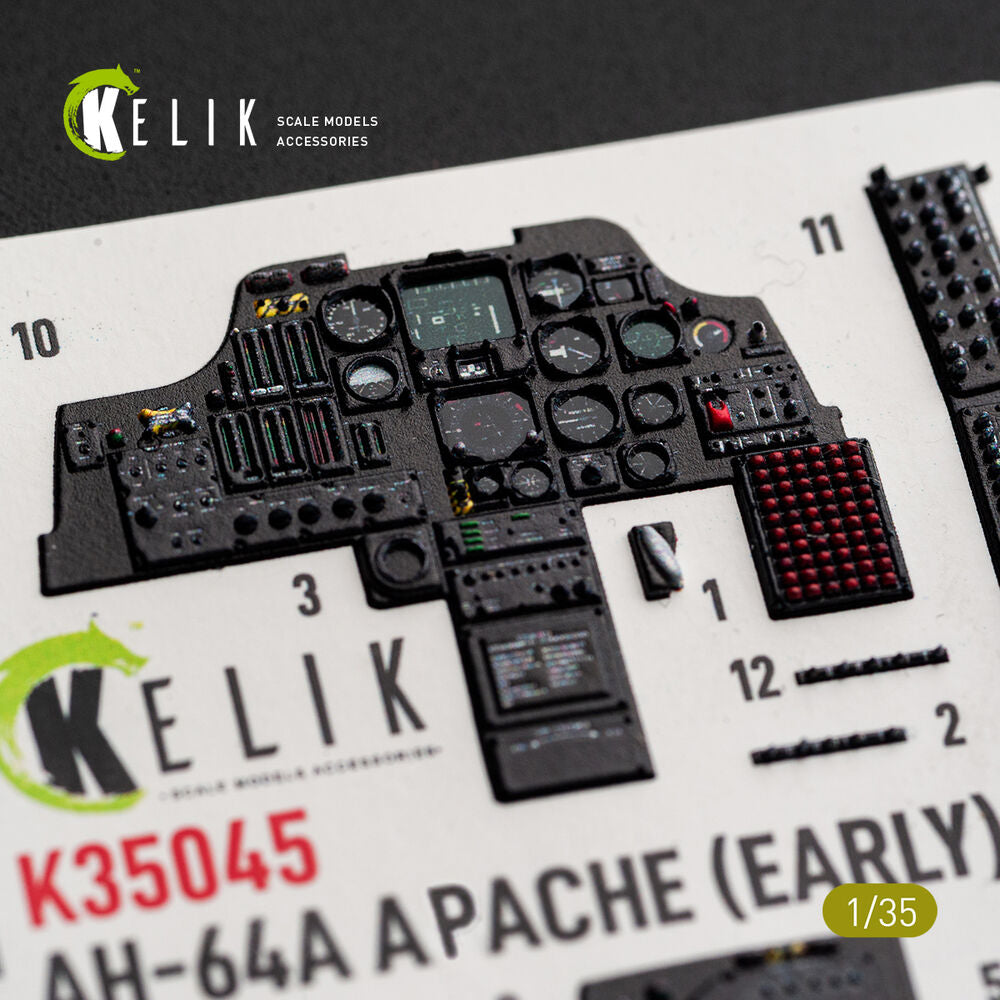 AH-64A APACHE (early) - interior 3D decals for Trumpeter