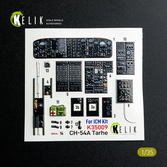 CH-54A Tarhe interior 3D decals for ICM kit