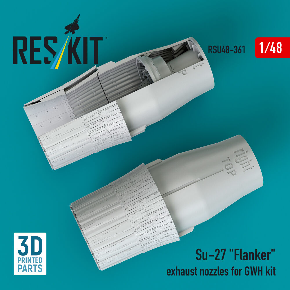 Su-27 Flanker exhaust nozzles for GWH kit (3D Printed)