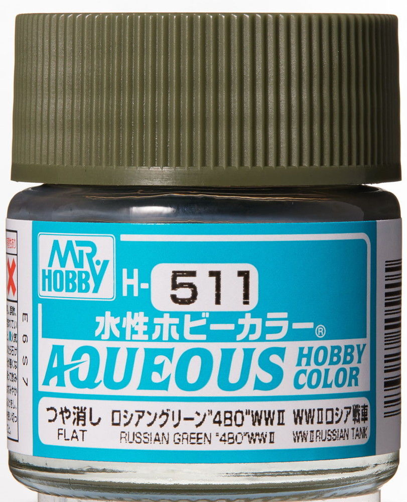 Mr Hobby -Gunze Aqueous Hobby Colors (10 ml) Russian Green "4BO