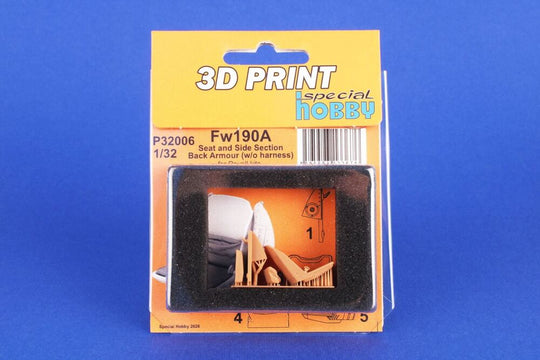 Fw190A Seat and Side Section Back Armour (w/o harness) for Revell