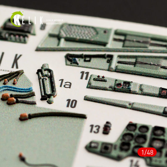 SU-27UB Flanker interior 3D decals for GWH kit