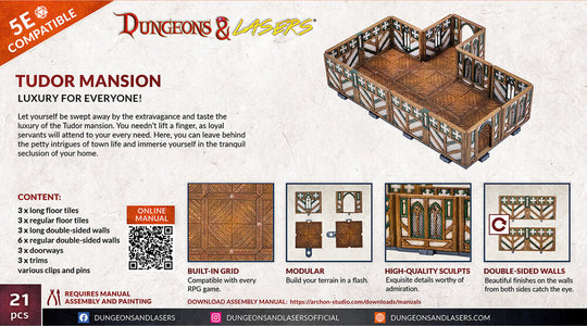 Dungeons & Lasers Expansion Set: TUDOR MANSION