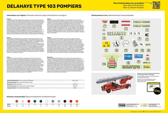 STARTER KIT Delahaye Type 103 Pompiers