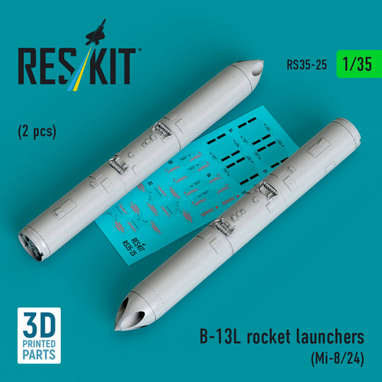 B-13L rocket launchers (2 pcs) (Mi-8/24) (3D printed)