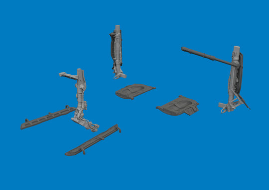 MiG-21F undercarriage legs PRINT for Eduard