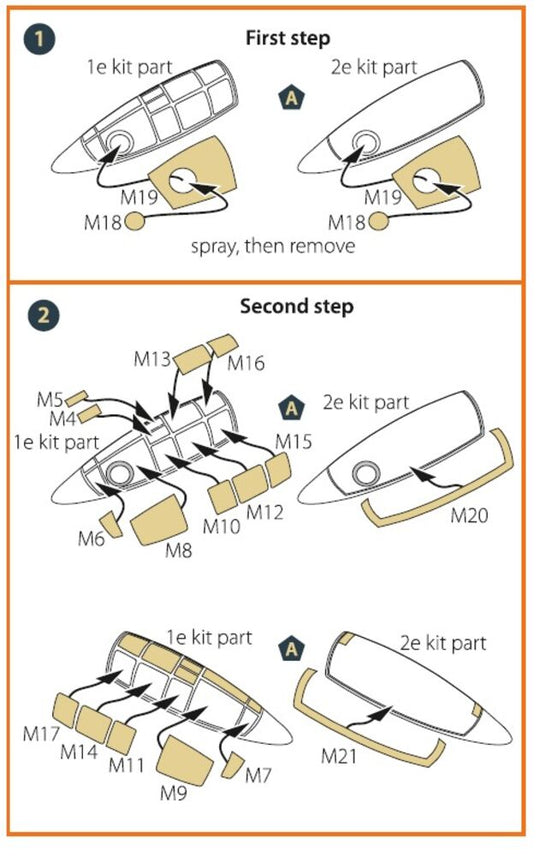 F84E/G Thunderjet painting mask for Italeri/Academy kits