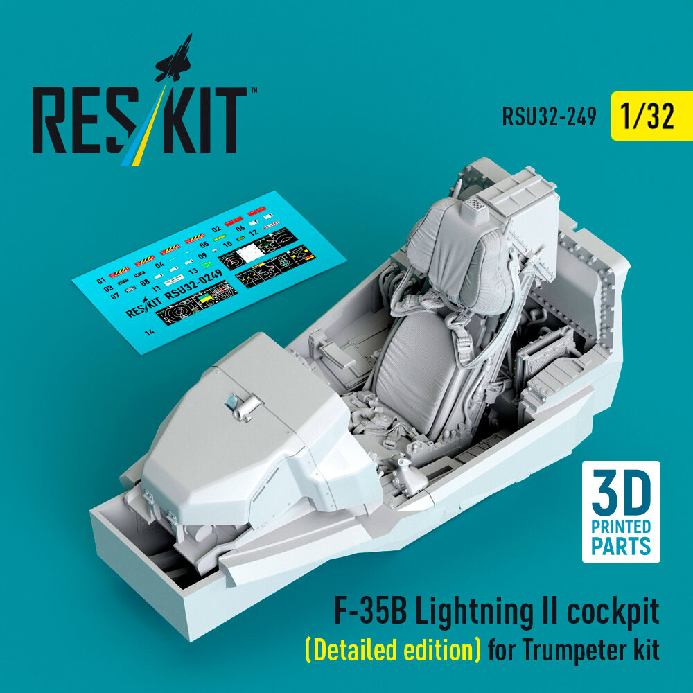 ?F-35B Lightning II cockpit (Detailed edition) (3D Printed) for Trumpeter