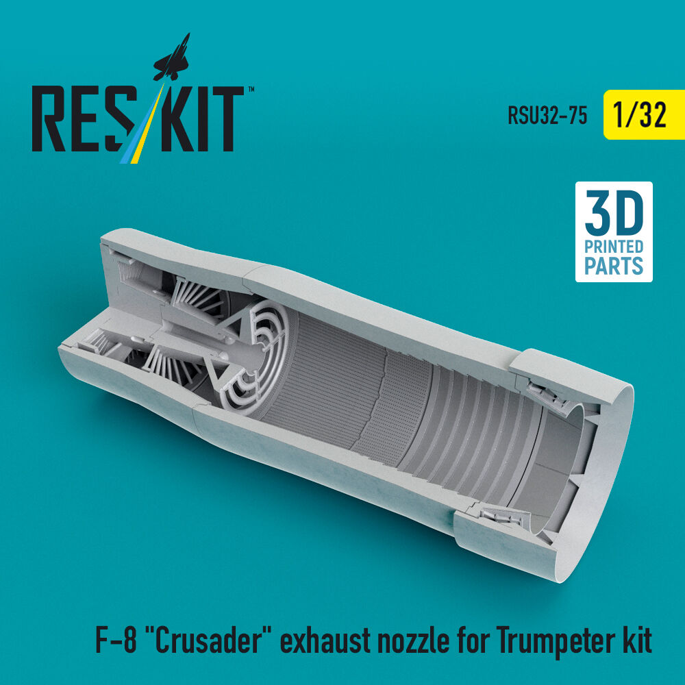 F-8 Crusader exhaust nozzle for Trumpeter kit (3D Printed)