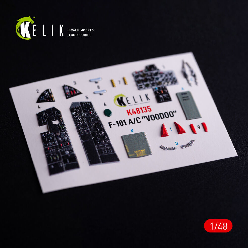 F-101A/C VooDoo - interior 3D decals for Zimi Model/KittyHawk kit