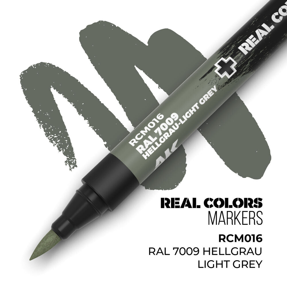 Real Colors Markers: RAL 7009 HELLGRAU-LIGHT GREY