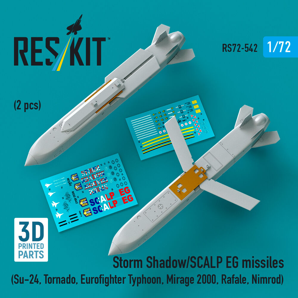 Storm Shadow/SCALP EG missiles (2 pcs) (Su-24, Tornado, Eurofighter Typhoon, Mirage 2000, Rafale, Nimrod) (3D Printed)