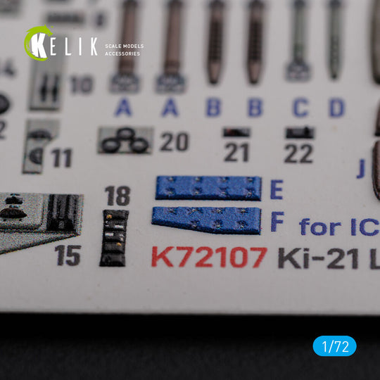 KI-21 interior 3D decals for ICM kit
