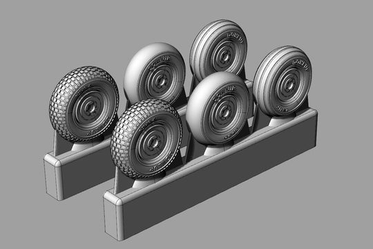 Spitfire 4 spoke wheels set (3 types of tires)