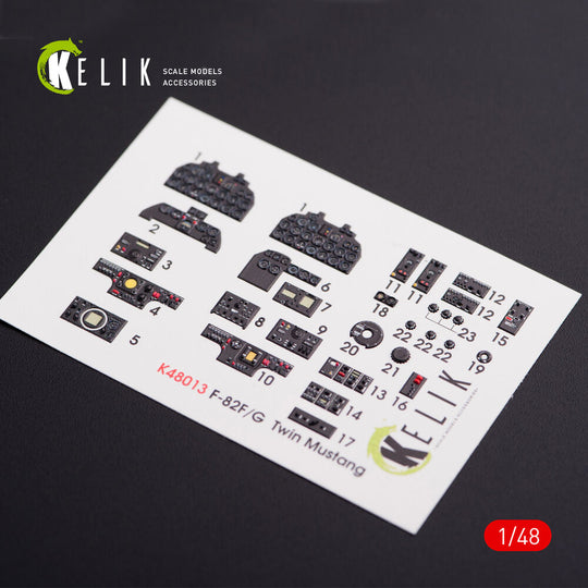 F-82 (F,G) Twin Mustang interior 3D decals for Modelsvit kit