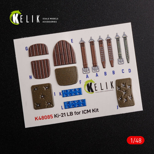 KI-21 interior 3D decals for ICM kit