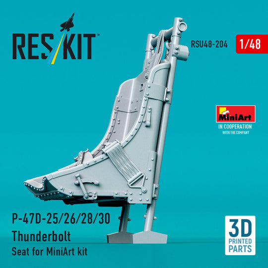 P-47D-25/26/28/30 Thunderbolt Seat for MiniArt kit (3D Printed)