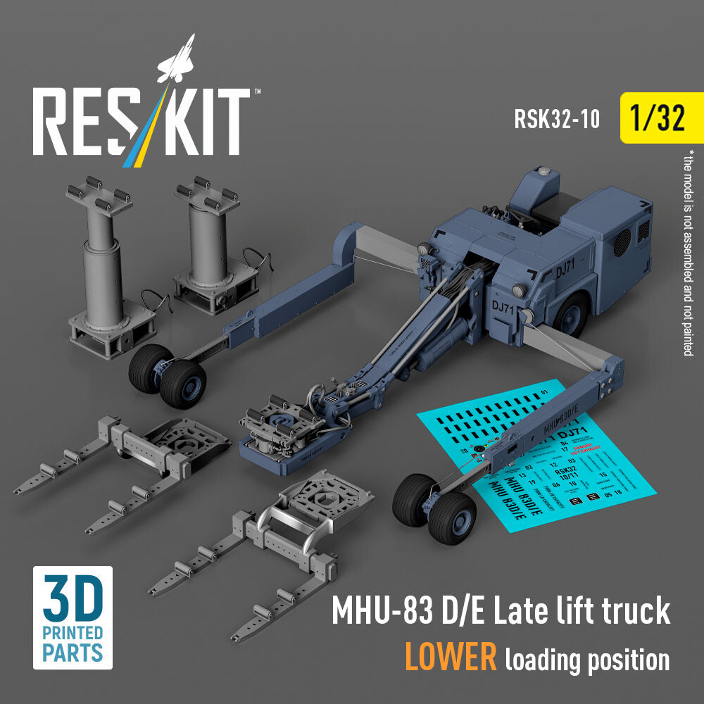 MHU-83 D/E Late lift truck LOWER loading position (3D Printed model kit)