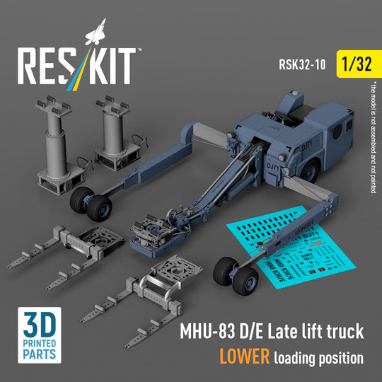 MHU-83 D/E Late lift truck LOWER loading position (3D Printed model kit)